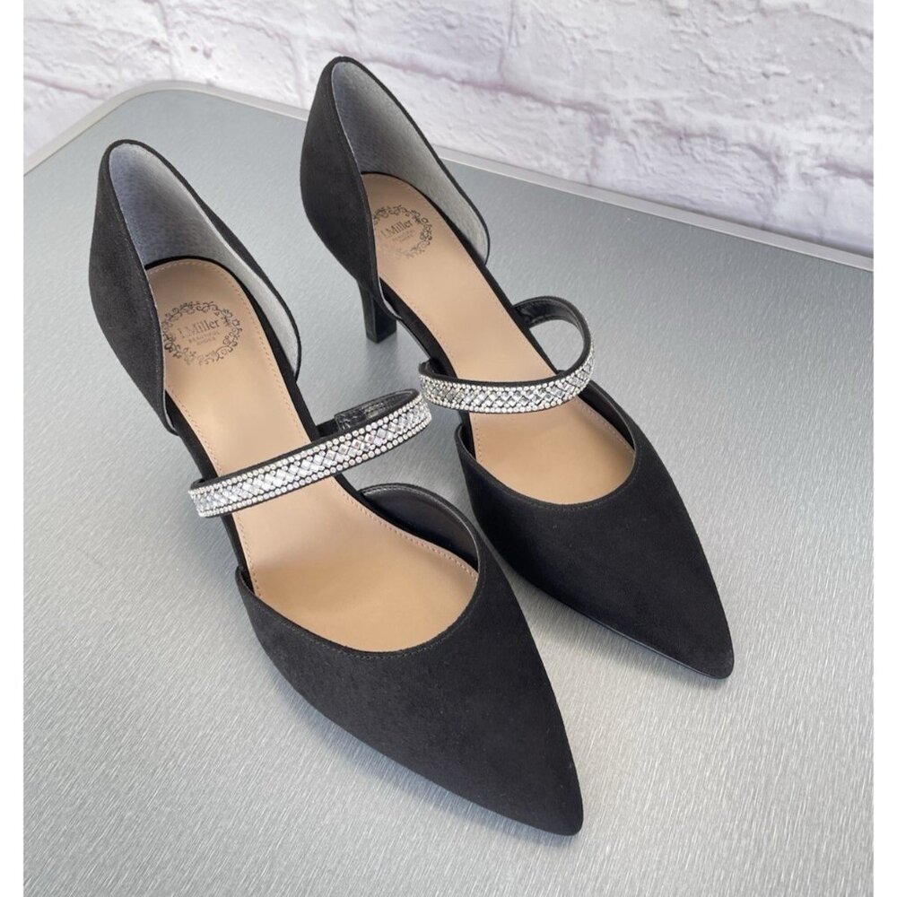 I. Miller Women's Suede Black Brianda Pointed Toe Stiletto Heel 2.5" Pumps 9M